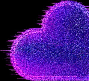 Decorative glass cloud on the right