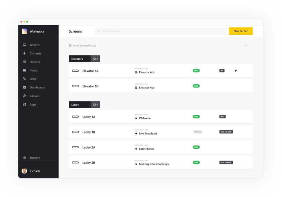 ScreenCloud Solutions Screen